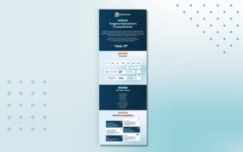 Infographic titled "Tungsten Automations' Process Director" by Dynatos. It details how the Process Director automates and optimizes business processes, lists features like SAP integration, visualizes the concept workflow, and highlights director and workflow capabilities.