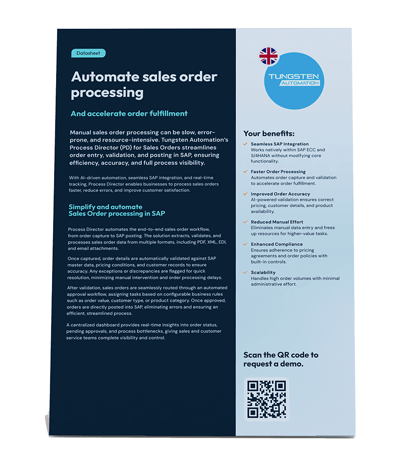 PD Sales orders Datasheet