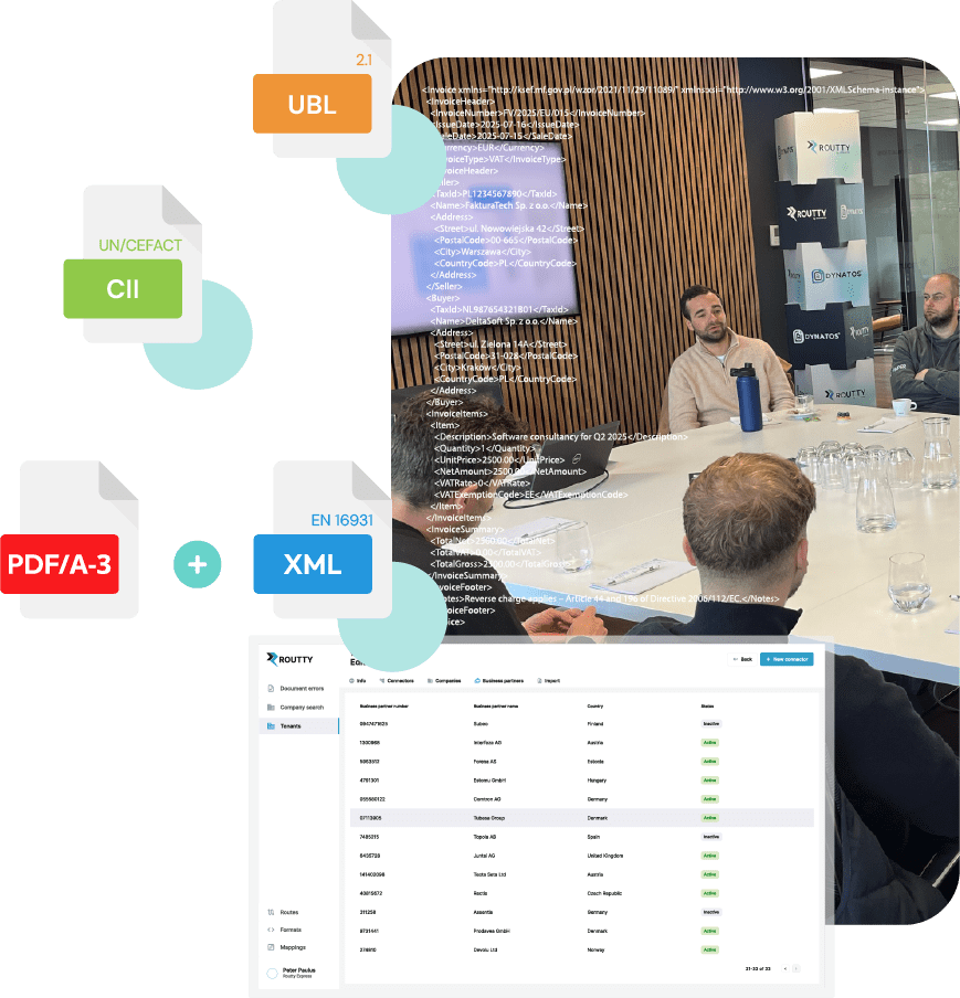 UBl, CII, PDF/A-3 formats for the france e-invoicing mandate